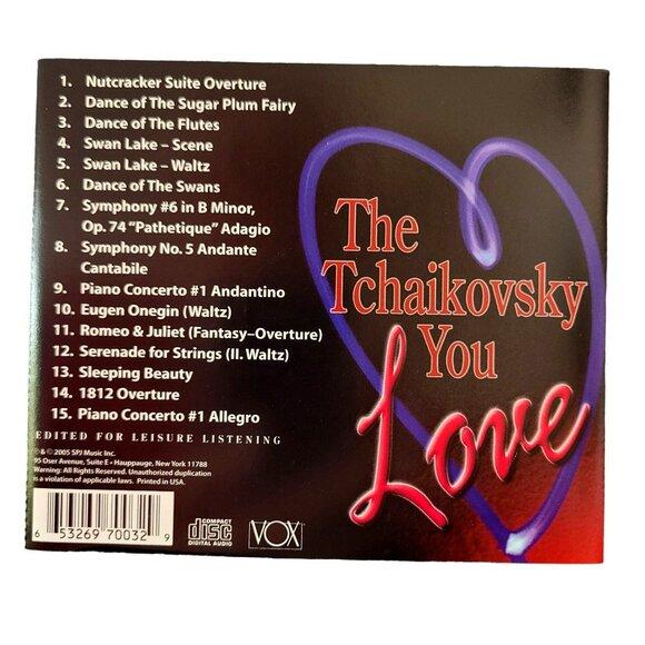 The Tchaikovsky You Love CD Dance of The Sugar Plum Fairy and more 37378cd - Picture 2 of 2